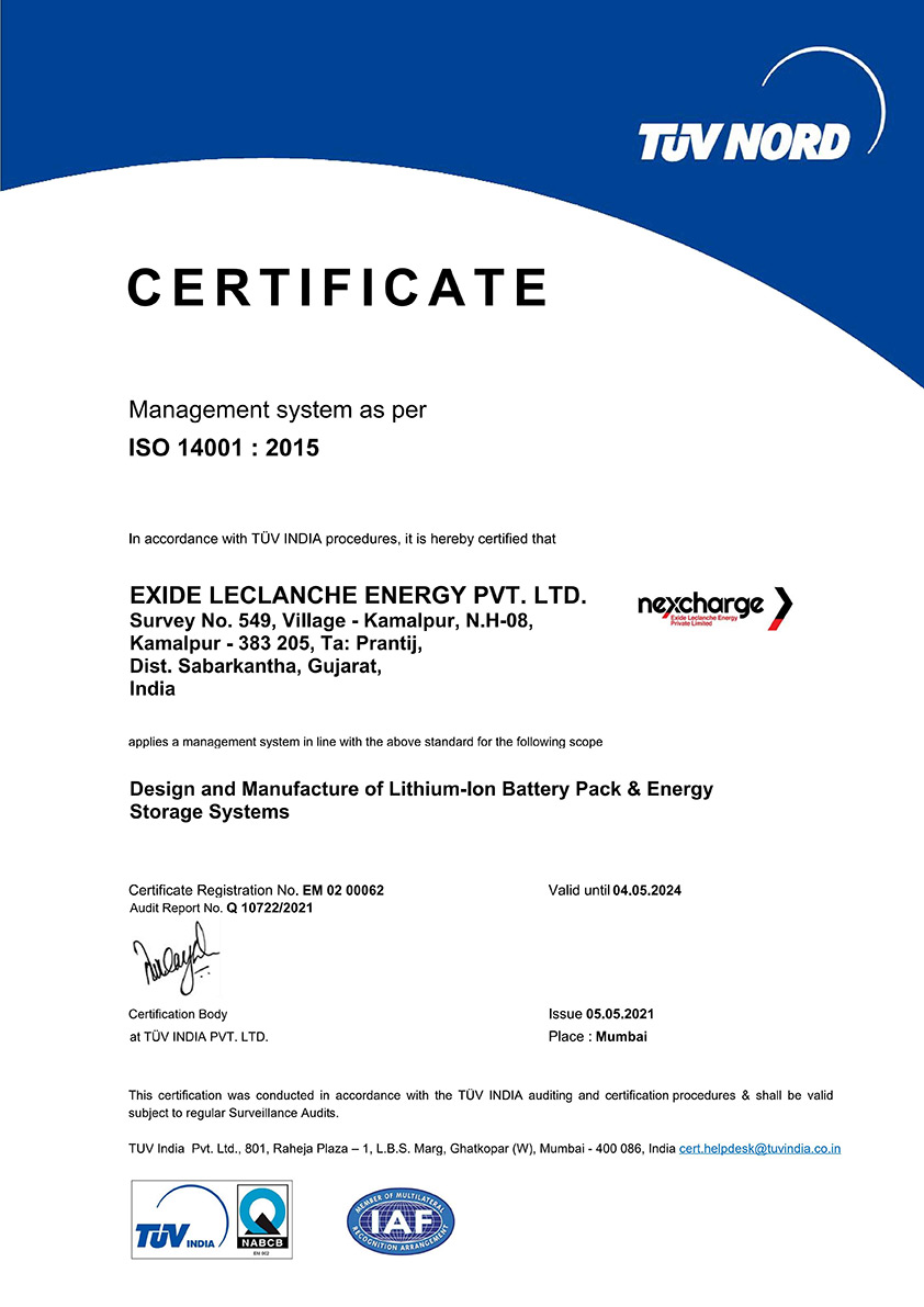 Exide-Leclanche-Energy-Pvt-Ltd-Iso14001